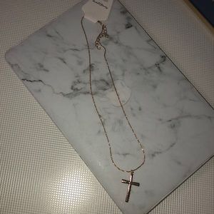 Gold cross necklace